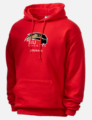 SIUE Cougars Game Day Logo on Thigh and Waistband Black & Red Womens Y