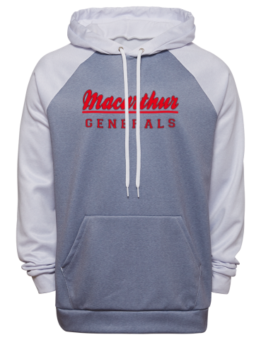 Douglas MacArthur High School Fanthread™ Men's Color Block Hooded Sweatshirt