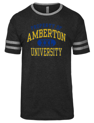 Amberton University JERZEES Men's Tri-BLend Ringer Tee
