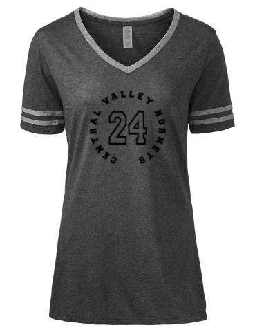 CENTRAL VALLEY HORNETS YOUTH BASKETBALL JERZEES Women's Tri-Blend Ringer Tee