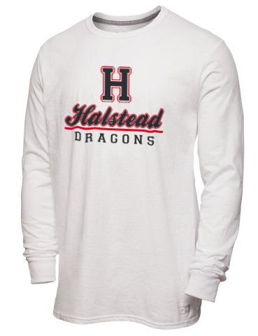 Halstead High School <NameForPrint> <mascot> Russell Athletic Men's Long Sleeve T-Shirt