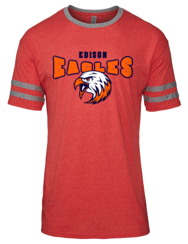 Edison High School <NameForPrint> <mascot> JERZEES Men's Tri-Blend T-Shirt