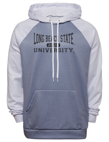 California State University Long Beach Fanthread™ Men's Color Block Hooded Sweatshirt
