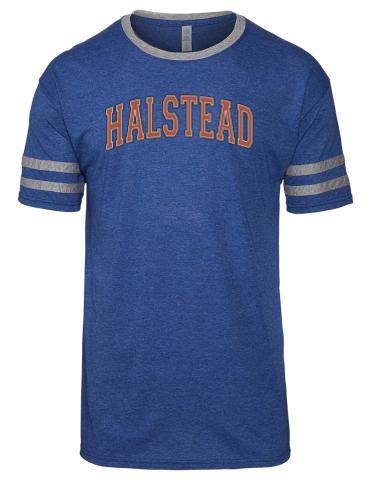 Halstead High School <NameForPrint> <mascot> JERZEES Men's Tri-Blend T-Shirt