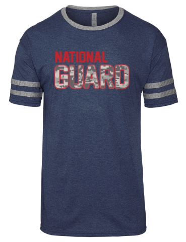 Army National Guard JERZEES Men's Tri-BLend Ringer Tee