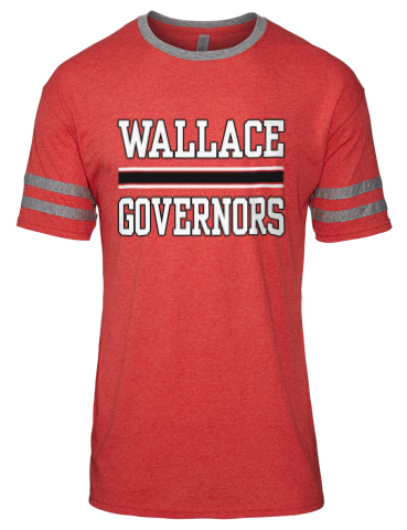 Wallace Community College JERZEES Men's Tri-BLend Ringer Tee