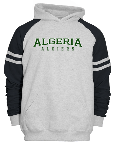Algeria NuBlend® Unisex Varsity Color-Block Hooded Sweatshirt